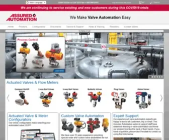 Assuredautomation.com(Actuated Valves by Assured Automation) Screenshot