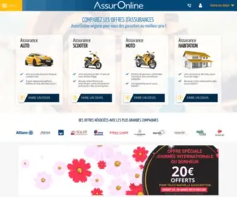 Assuronline.com(Assurance AssurOnline : assurance auto moto scooter habitation santé) Screenshot