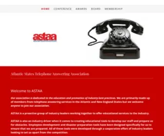 Astaa.org(Atlantic States Telephone Answering Association) Screenshot