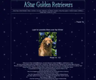 Astargoldenretrievers.com(AStar Golden Retrievers) Screenshot