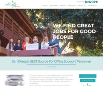 Astarstaffing.com(A Staffing Agency That Cares) Screenshot