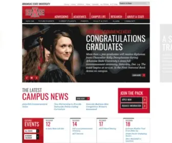 Astate.edu(Visit our website to learn more about Arkansas State University) Screenshot