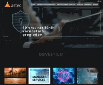 Astec.si(Varnost-poslovanja Skrb za varnost poslovanja) Screenshot