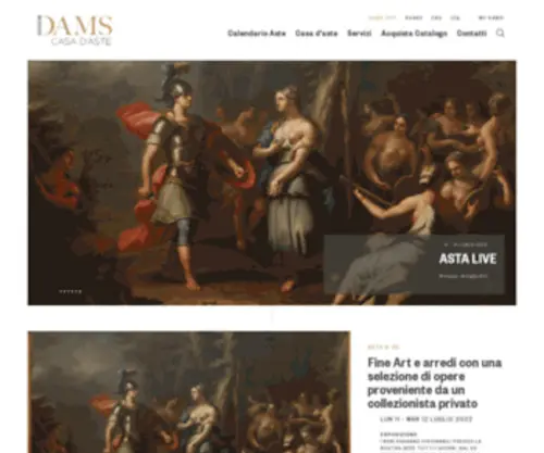 Astedam.it(Dams Auction House in Rome) Screenshot