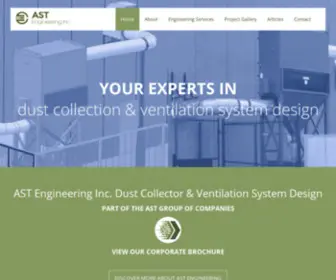 Astengineering.ca(Dust Collection & Ventilation System Design) Screenshot