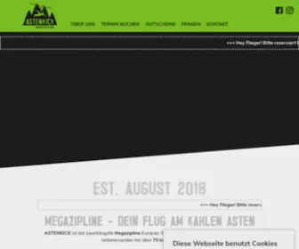 Astenkick.de(Flugtickets und Gutscheine für den ASTENKICK) Screenshot