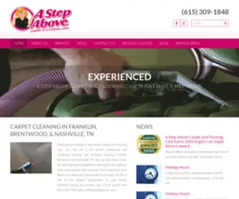 Astepabovetn.com(Nashville Carpet Cleaning and Flooring Care Services) Screenshot