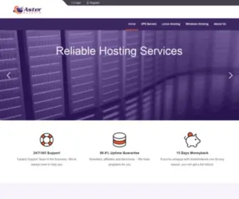 Asternetwork.com(VPS and web hosting solutions) Screenshot