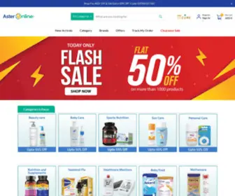 Asteronline.com(Aster Online Pharmacy) Screenshot