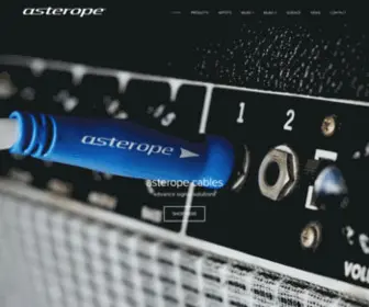 Asterope.com(Asterope premium audio cables provide the music industry with a revolutionary new technology) Screenshot