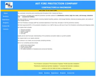 Astfire.com(AST FIRE PROTECTION COMPANY FIRE SPRINKLER CONTRACTORS AND ENGINEERS) Screenshot