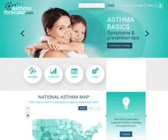 Asthmaforecast.com(National Asthma Forecast & Info About Asthma) Screenshot