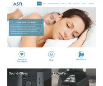 Asticorp.com(Improving Your Life With Sound) Screenshot