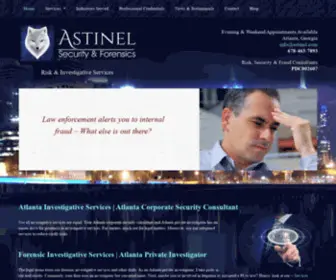 Astinel.com(Investigative Services Atlanta) Screenshot