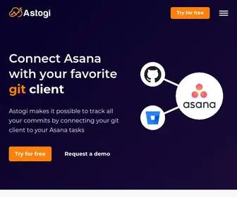 Astogi.com(Connect Asana with your favorite git client) Screenshot