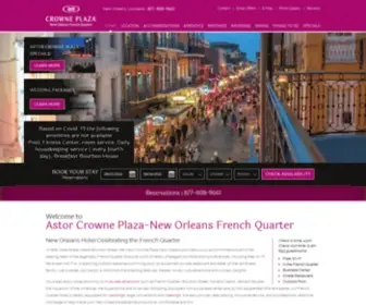 Astorneworleans.com(Astor Crowne Plaza) Screenshot