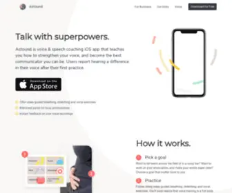 Astoundthem.com(Your Personal Speech and Voice Coach) Screenshot
