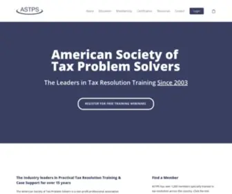 ASTPS.org(American Society of Tax Problem Solvers (ASTPS)) Screenshot