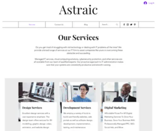 Astraic.com(Web Design) Screenshot