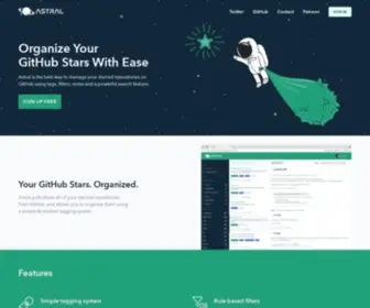 Astralapp.com(Organize Your GitHub Stars With Ease) Screenshot