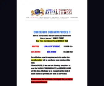 Astralfitness.net(ASTRAL FITNESS) Screenshot