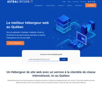 Astralinternet.com(Meilleur hébergeur web au Québec) Screenshot