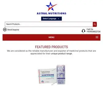 Astralnutritions.com(Pharmaceutical Tablets Manufacturer) Screenshot