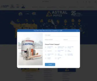 Astralpipes.com(CPVC Pipes & Fittings Manufacturers in India) Screenshot