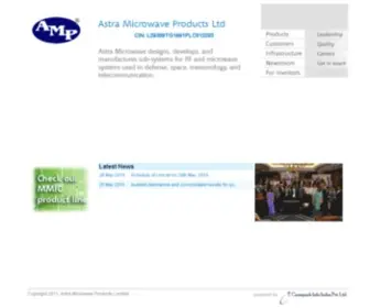 Astramwp.com(Astra Microwave Products Ltd) Screenshot