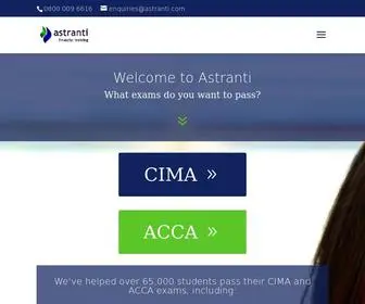 Astranti.com(Online CIMA Courses and Study Materials) Screenshot