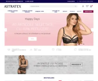 Astratex.ro(Specialist in lenjerie intima si costume de baie) Screenshot