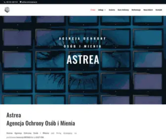 Astrea-Ochrona.pl(Agencja Ochrony Osób i Mienia Astrea) Screenshot