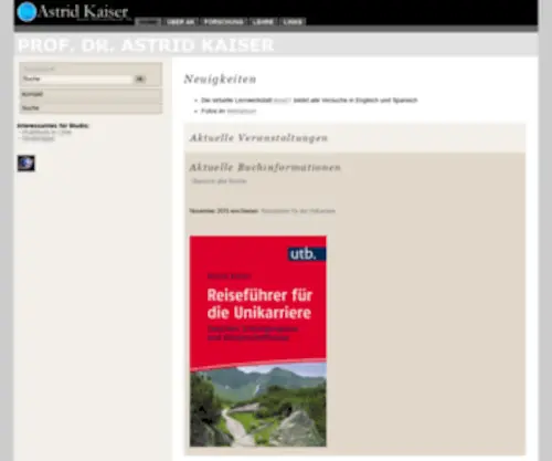 Astrid-Kaiser.de(Astrid Kaisers Website) Screenshot