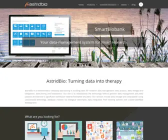 Astridbio.eu(Turning data into therapy) Screenshot