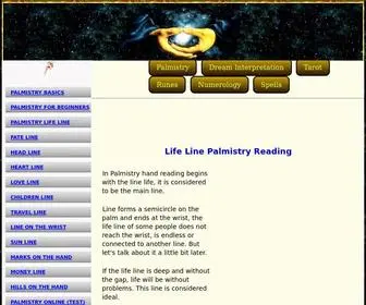 Astro-Fate.com(Palmistry life line) Screenshot