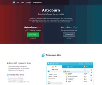 Astroburn.com(Burning software for any needs) Screenshot
