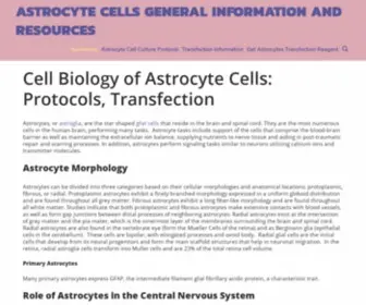 Astrocyte.info(Astrocyte Cells General Information and Resources) Screenshot