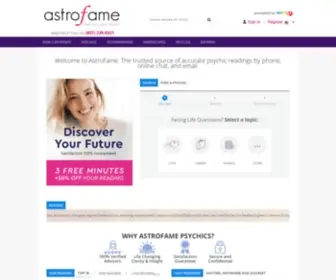 Astrofame.com(Psychic readers online) Screenshot
