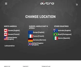 Astrogaming.com(Change your location before shopping on ASTRO Gaming in the following regions) Screenshot