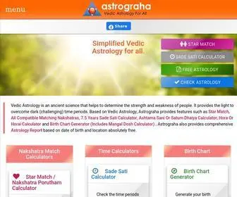 Astrograha.com(Star Nakshatra compatible calculator) Screenshot
