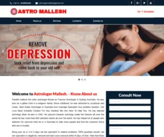 Astrologermallesh.com(Astrologer Mallesh) Screenshot