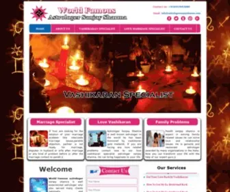 Astrologersanjaysharma.com(Best Astrologer for Love Marriage Vashikaran Specialist in India Gold Medalist Pandit Sanjay Sharma) Screenshot