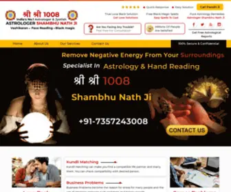 Astrologershambhunath.com(Astrologer Shambhu Nath Ji) Screenshot