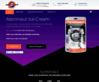 Astronauticecreamshop.com(Neapolitan Space Ice Cream) Screenshot