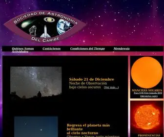 Astronomiaenpuertorico.com(Sociedad de Astronomia del Caribe) Screenshot