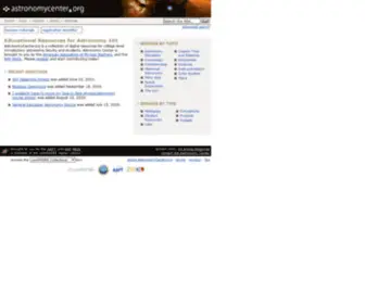 Astronomycenter.org(The Astronomy Center) Screenshot