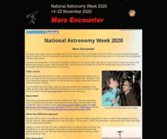 Astronomyweek.org.uk(National Astronomy Week Mars Encounter 2020) Screenshot