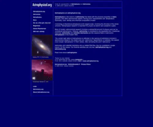 Astrophysical.org(Scientific popularization) Screenshot