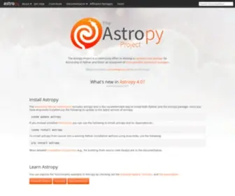 Astropy.org(Astropy) Screenshot