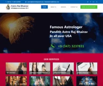 AstrorajBhairav.com(Indian astrologer in USA) Screenshot